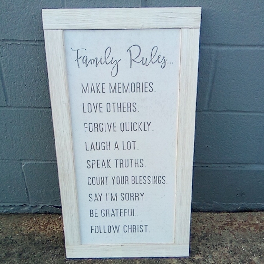 Family Rules Inspirational Wall Art